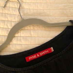 Pyne & Smith Black Linen Shift Dress
